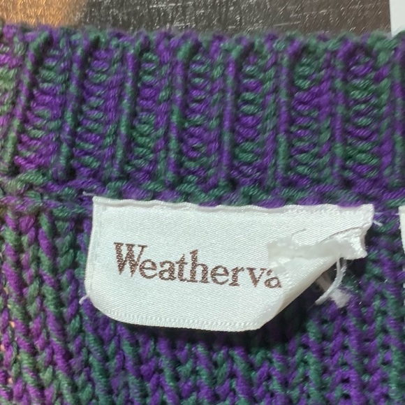 1990s Weathervane Purple & Vines Sweater Excellent Condition Size Small - Picture 3 of 4